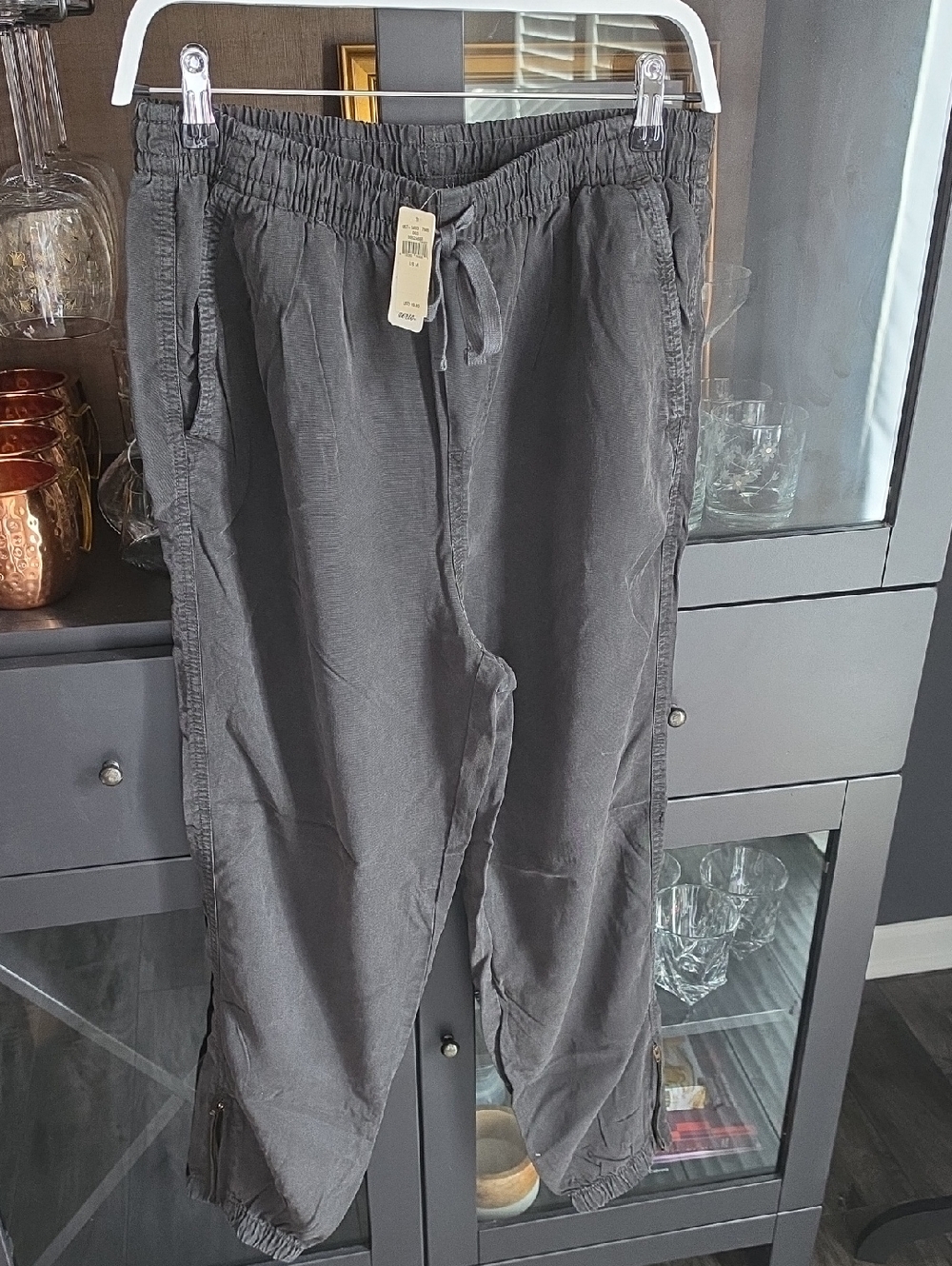 aerie Charcoal Gray Drawstring Joggers
